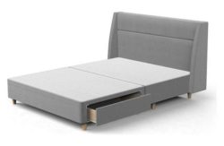 Studio by Silentnight Geo Double 2 Drw Bed Frame-Slate Grey.